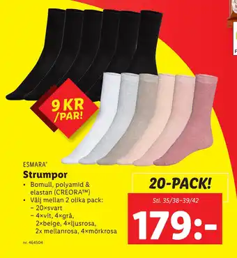 Lidl Strumpor erbjuda