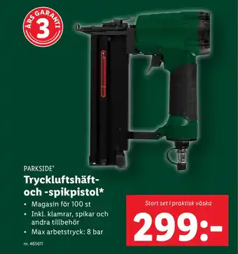 Lidl Tryckluftshäft- och -spikpistol erbjuda