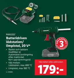 Lidl Batteridriven lödstation/ limpistol, 20 V erbjuda