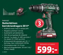 Lidl Batteridriven borrskruvdragare 20 V erbjuda