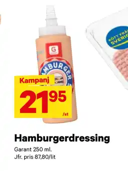 City Gross Hamburger dressing erbjuda
