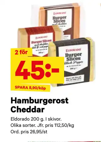 City Gross Hamburgerost Cheddar erbjuda