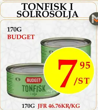Tonfisk i Solrosolja
