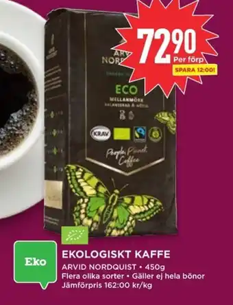 Willys ARVID NORDQUIST Ekologiskt kaffe erbjuda