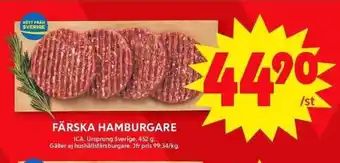 ICA Maxi ICA Färska hamburgare erbjuda