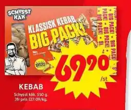 ICA Maxi SCHYSST KÄK Kebab erbjuda