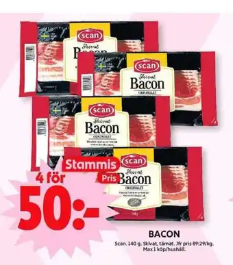 ICA Maxi SCAN Bacon erbjuda