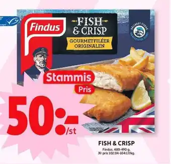 ICA Maxi FINDUS Fish & crisp erbjuda