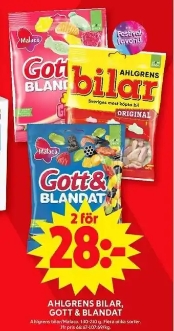 ICA Maxi Ahlgrens bilar, gott & blandat erbjuda