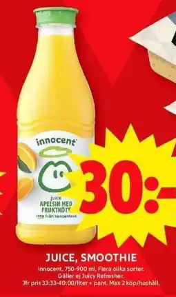 ICA Maxi INNOCENT Juice, smoothie erbjuda