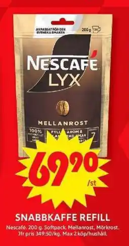 ICA Maxi NESCAFE Snabbkaffe refill erbjuda