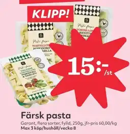 Hemköp GARANT Färsk pasta erbjuda