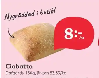 Hemköp Ciabatta Dafgårds erbjuda