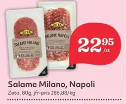 Hemköp ZETA Salame Milano, Napoli erbjuda