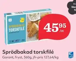 Hemköp GARANT Sprödbakad torskfilé erbjuda