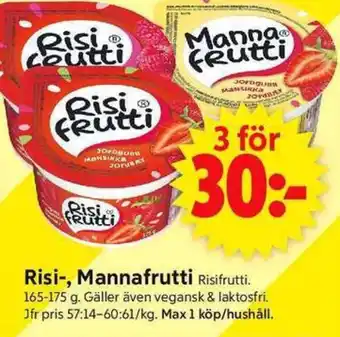 ICA Supermarket Risi-, Mannafrutti Risifrutti erbjuda