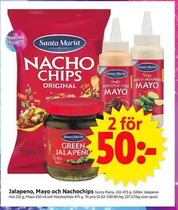 ICA Supermarket SANTA MARIA Jalapeno, Mayo och Nachochips erbjuda