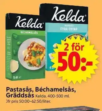 ICA Supermarket KELDA Pastasås, Béchamelsås, Gräddsås erbjuda