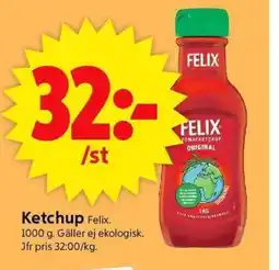 ICA Supermarket FELIX Ketchup erbjuda