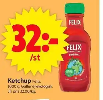 ICA Supermarket FELIX Ketchup erbjuda