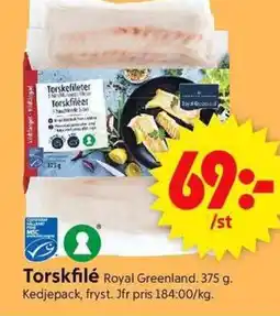 ICA Supermarket Torskfilé Royal Greenland erbjuda