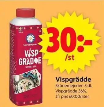 ICA Supermarket Vispgrädde Skånemejerier. erbjuda