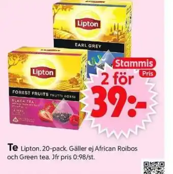 ICA Supermarket Te Lipton erbjuda