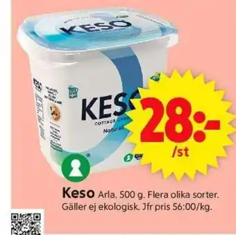 ICA Supermarket ARLA Keso erbjuda