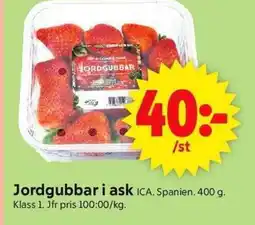 ICA Supermarket ICA Jordgubbar i ask erbjuda