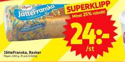 ICA Supermarket Jätte Franska, Rasker Pågen erbjuda