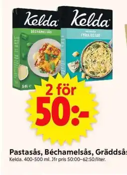 ICA Supermarket KELDA Pastasås, Béchamelsås, Gräddsås erbjuda