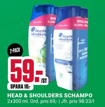 ÖoB HEAD & SHOULDERS SCHAMPO erbjuda