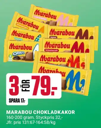 ÖoB MARABOU CHOKLADKAKOR erbjuda