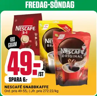 ÖoB NESCAFÉ SNABBKAFFE erbjuda