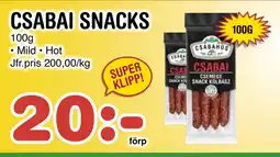 Nya Pulsen CSABAI SNACKS erbjuda