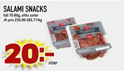 Nya Pulsen SALAMI SNACKS erbjuda