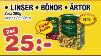 Nya Pulsen LINSER • BÖNOR • ÄRTOR erbjuda