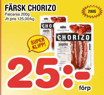 Nya Pulsen FÄRSK CHORIZO erbjuda