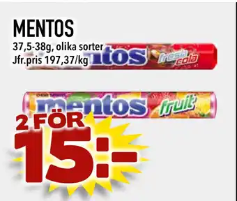 Din Mat MENTOS erbjuda