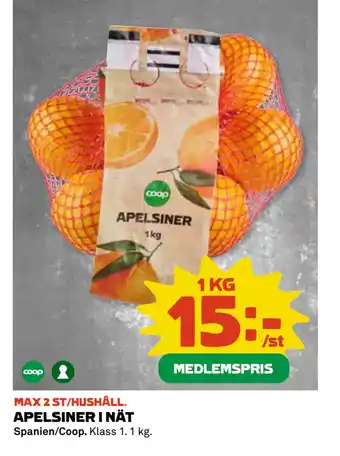 Coop Daglivs APELSINER I NÄT erbjuda