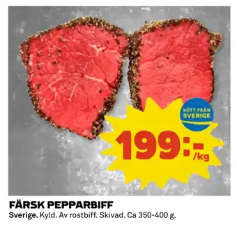 Coop Daglivs FÄRSK PEPPARBIFF erbjuda