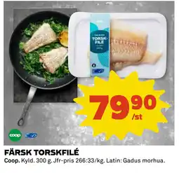 Coop Daglivs FÄRSK TORSKFILÉ erbjuda