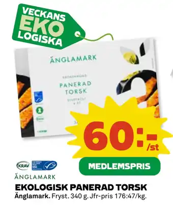 Coop Daglivs EKOLOGISK PANERAD TORSK erbjuda