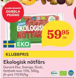 Hemköp Ekologisk nötfärs erbjuda