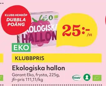 Hemköp Ekologiska hallon erbjuda