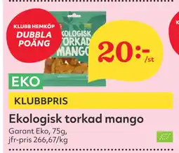 Hemköp Ekologisk torkad mango erbjuda