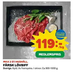 Coop Daglivs FÄRSK LÖVBIFF erbjuda