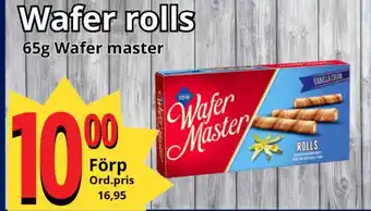 Supergrossen Wafer rolls erbjuda