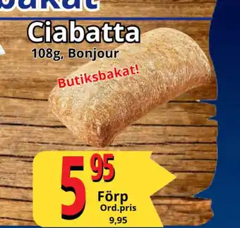 Supergrossen Ciabatta erbjuda