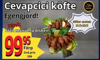 Supergrossen Cevapcici köfte erbjuda